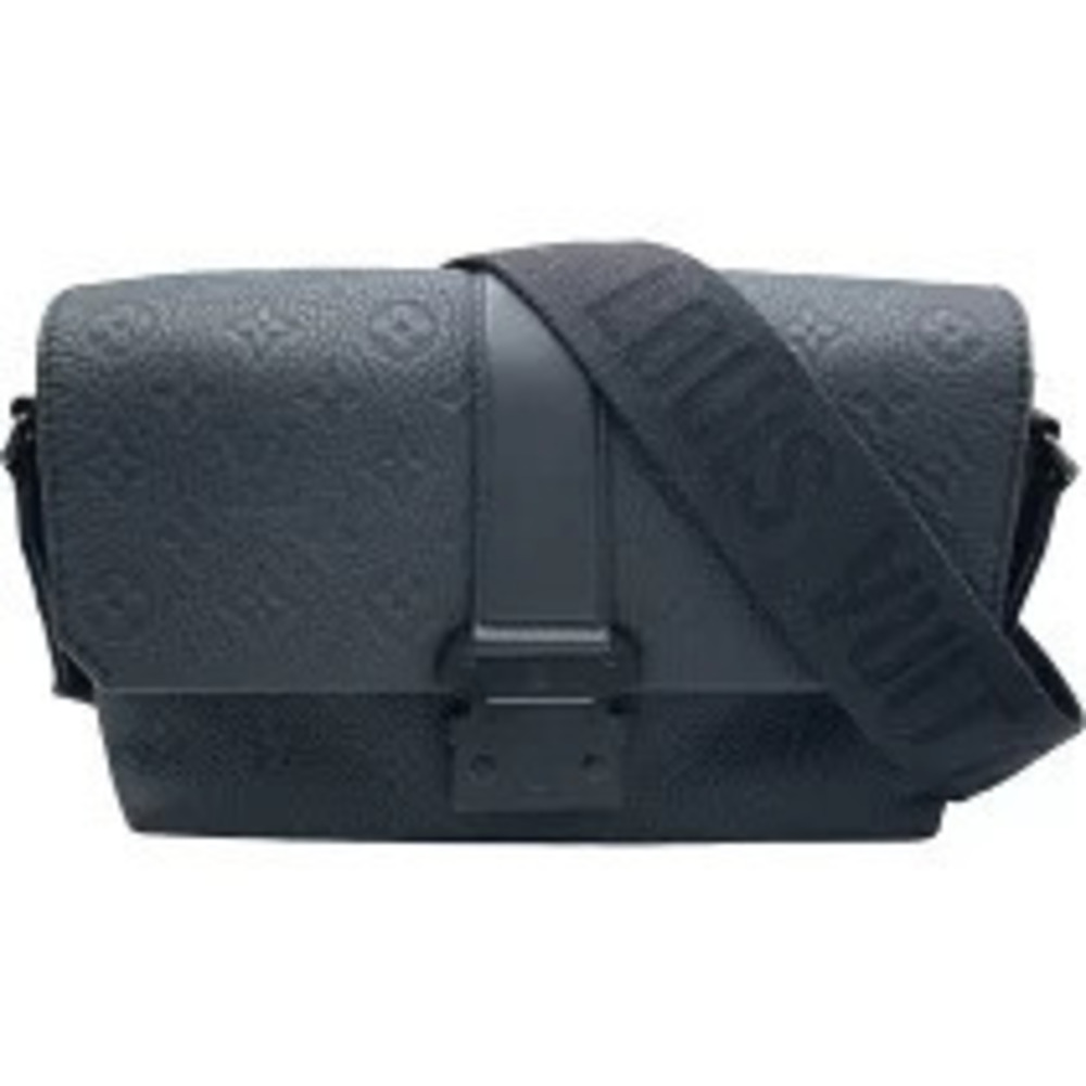Louis Vuitton Cape Messenger Noir Black Taurillon Leather Shoulder Bag